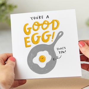 You're A Good Egg Card - Funny Thank You Card - Personalised Card