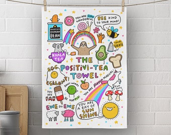 The Positivi-Tea Towel, Funny Tea Towel Gift, Thank You Gift, Good Luck Gift, Thinking Of You Gift, Christmas Gift