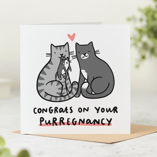 Funny Pregnancy Card, Congrats On Your Purregnancy