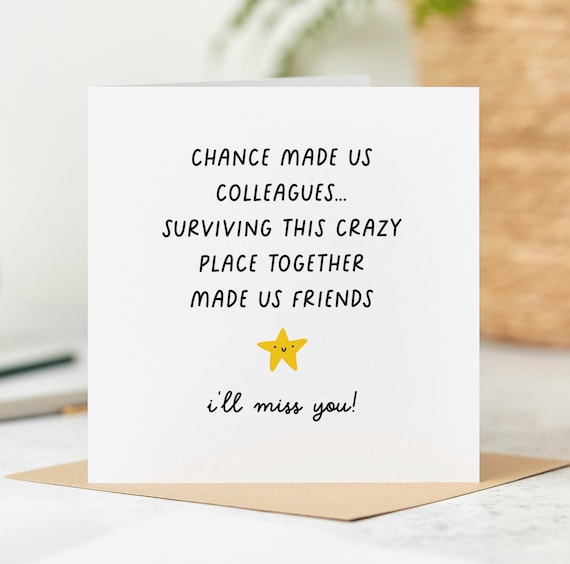 Chance Made Us Colleagues Funny Birthday Christmas Card