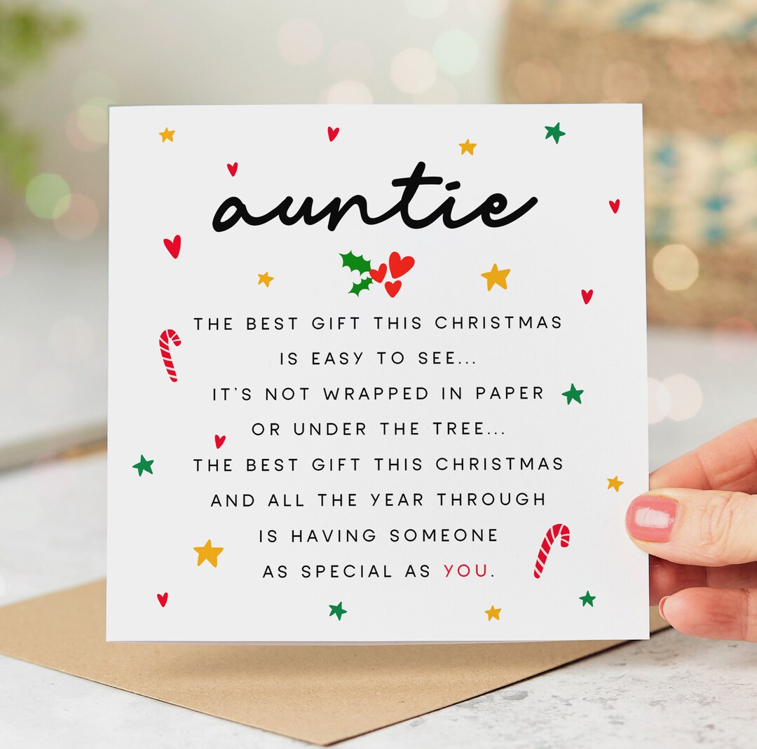 Special Auntie Christmas Card, the Best Gift This Christmas is You