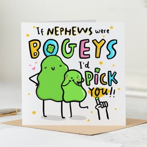 If Nephews Were Bogeys, I'd Pick You, We'd Pick You, Funny Birthday Card for Nephew