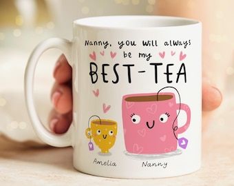 Nanny My Best-Tea Mug, Personalised Gift, Funny Gift, Cute Gift, Personalised Gift for Nanny