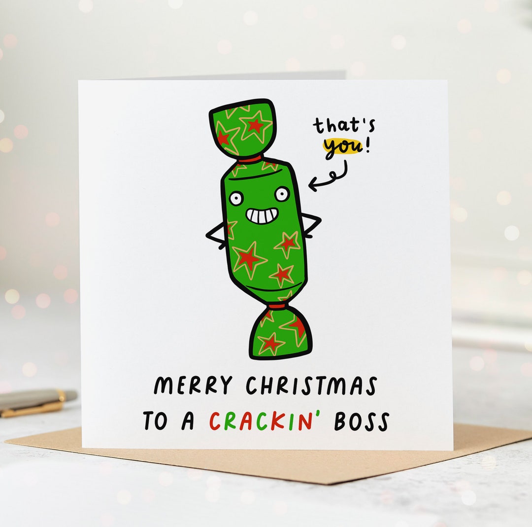 Crackin' Boss Christmas Card Funny Christmas Card Etsy UK