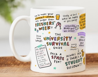 University Survival Guide Mug - Student Uni Gift