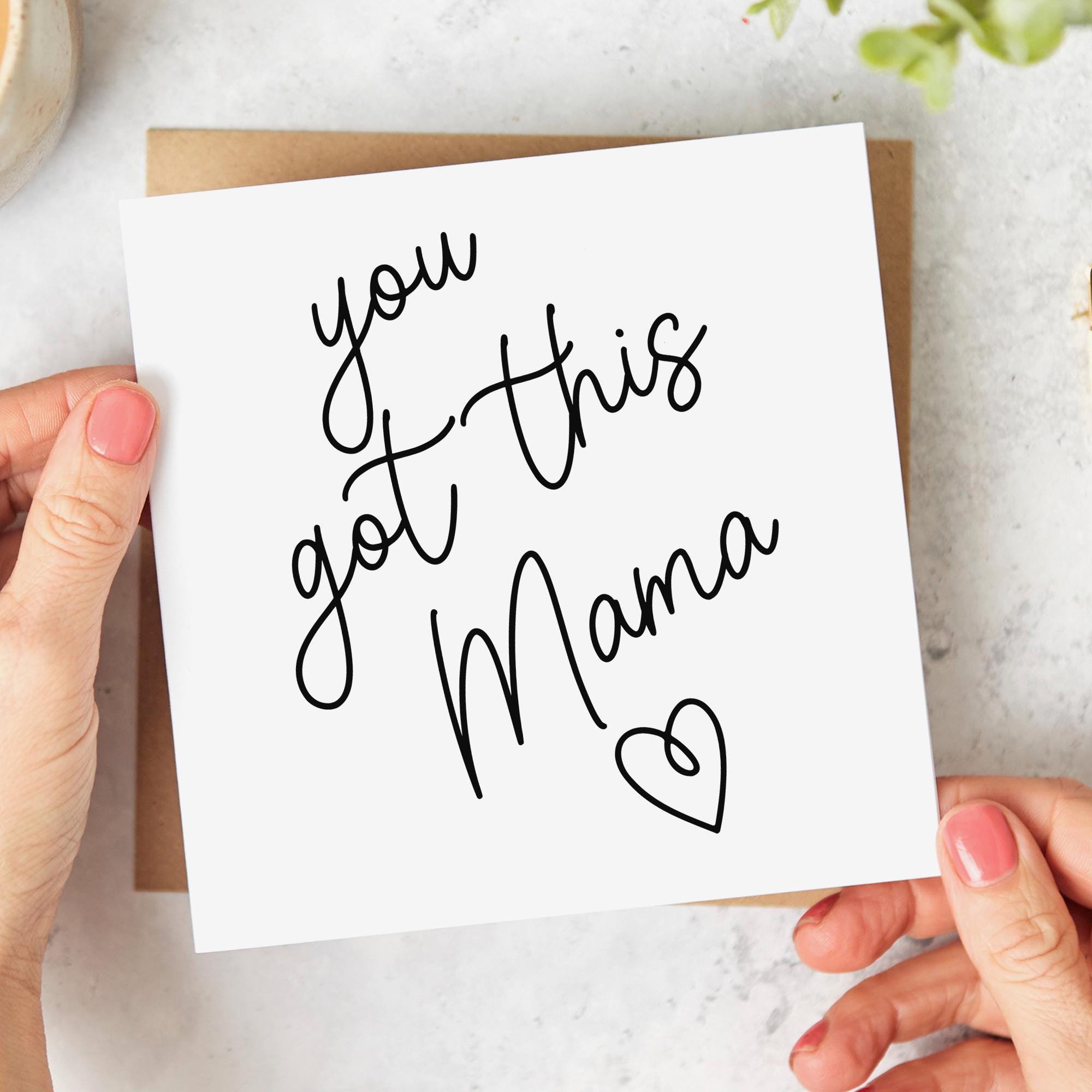 'You Got This Mama' Karte Im A5-Format – Leere Innenseite, Mit Umschlag, Für Neue Mütter