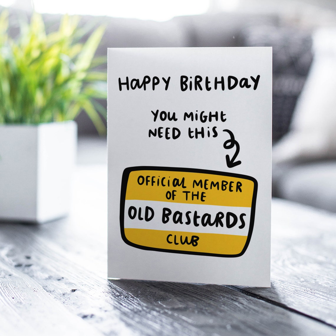 Old Bastards Club Birthday Card Funny Birthday Card Cheeky Etsy