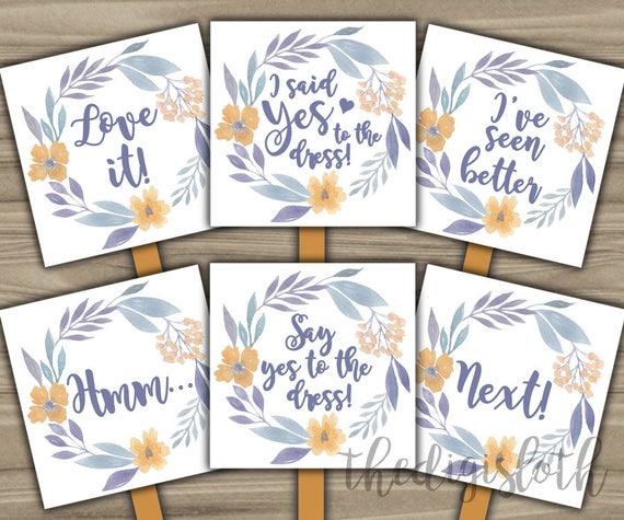 Say Yes To The Dress Instant Download Bridal Shower Game Etsy