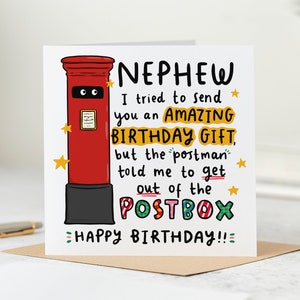 Funny Nephew Birthday Card - I Tried To Send You An Amazing Gift - Personalised Card