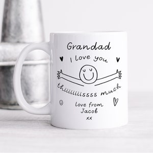 Personalised Grandad Mug, Love You This Much, Grandad Gift, Birthday Gift, Father's Day Gift