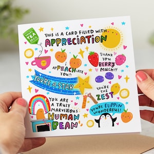 Appreciation Card - This Is A Card Filled With Appreciation, Thank You Card, Funny Card, Personalised Card