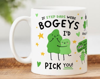 If Step Dads Were Bogeys I'd Pick You Mug - Funny Step Dad Gift, Birthday Gift, Father's Day, Best Step Dad Gift