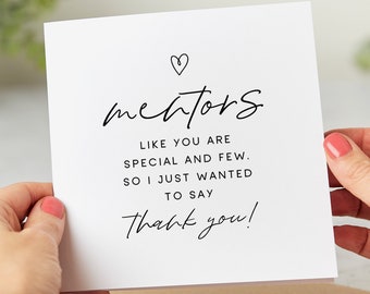 Mentors Like You Are Special And Few - Mentor Thank You Card, Leaving Card, Retirement Card, Personalised Card