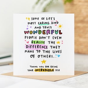 Merci d'être votre incroyable carte de vœux - carte de remerciement, carte d'anniversaire, carte de remerciement, carte personnalisée