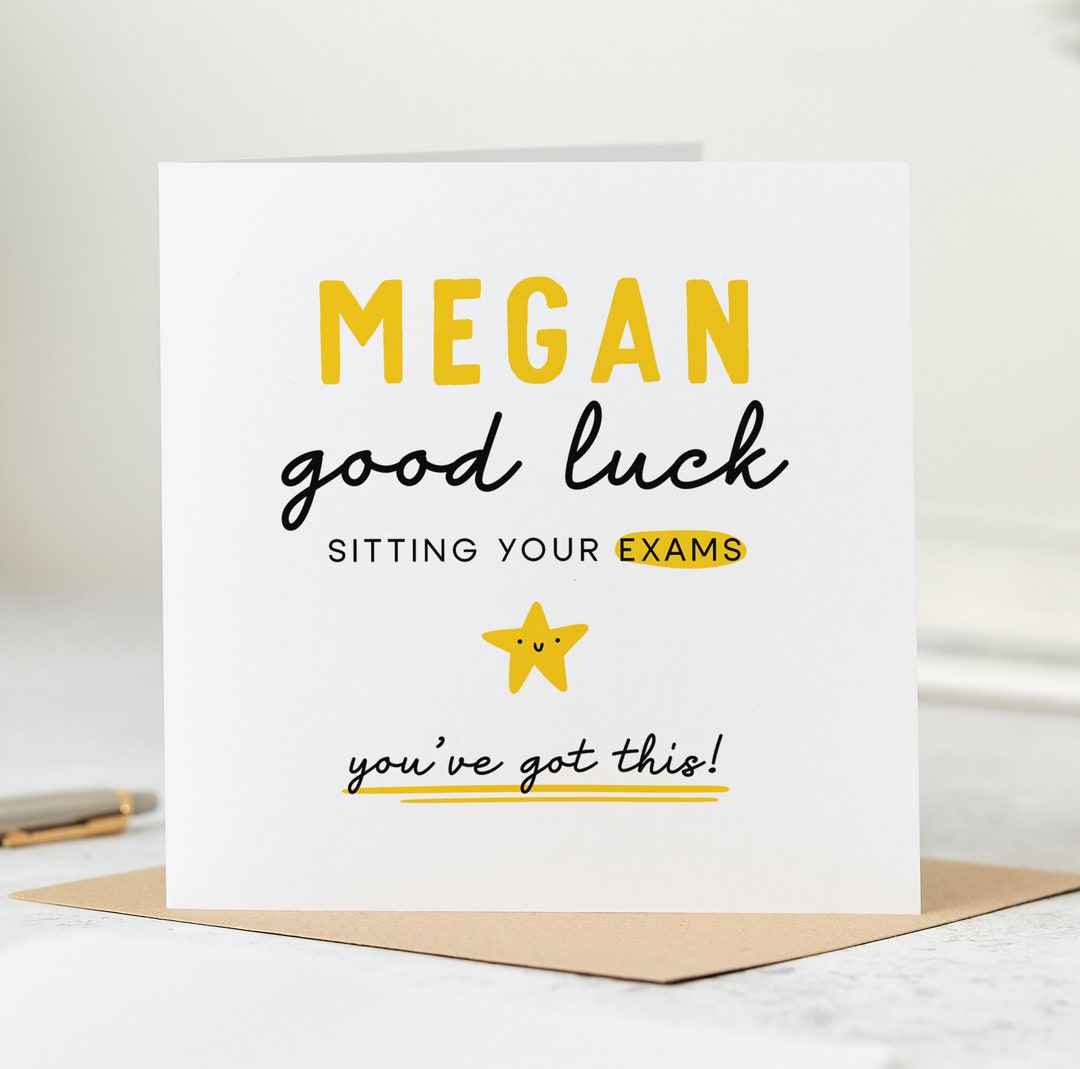 Personalised Card - Good Luck Sitting Your Exams Card - Good Luck Card ...