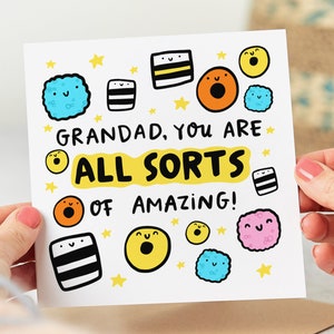 Grandad You Are All Sorts Of Amazing - Funny Grandad Birthday Card - Personalised Card