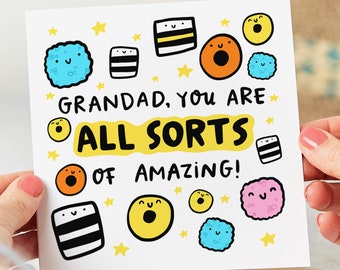 Grandad You Are All Sorts Of Amazing - Funny Grandad Birthday Card - Personalised Card