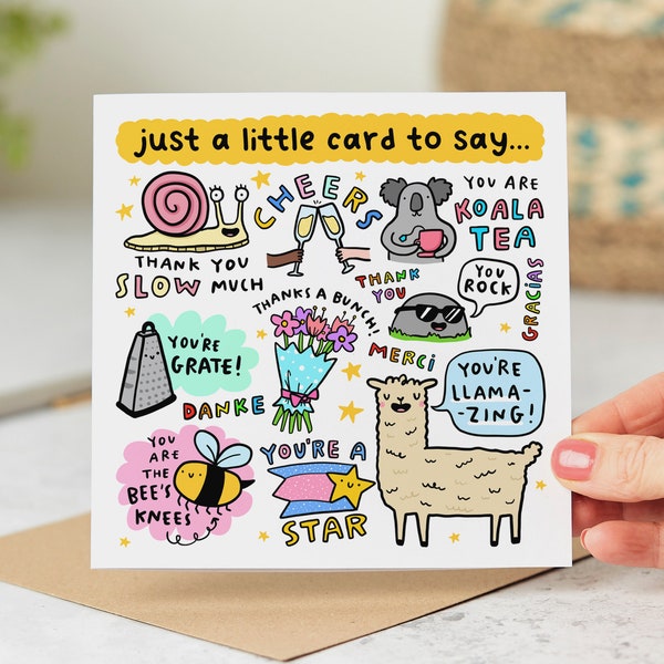 Just A Little Card To Say Thank You, Funny Thank You Card, Card of Thank You, Personalised Card