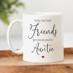 Caneca "Só os Melhores Amigos São Promovidos" - Presente Personalizado, Anúncio de Gravidez, Presente de Aniversário, Revelação da Gravidez