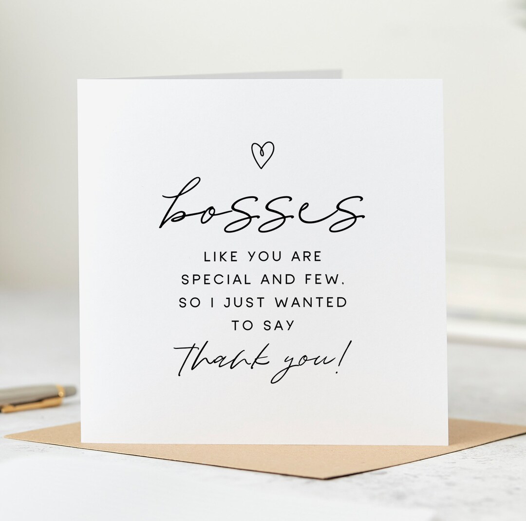 Bosses Like You Are Special and Few Boss Thank You Card, Best Boss Card