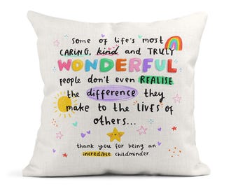 Childminder Thank You Cushion - Appreciation Gift