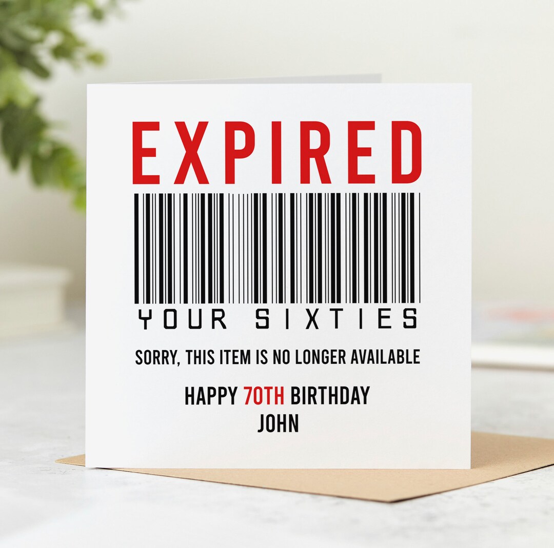 Personalised 70th Birthday Card, Funny 70th Birthday Card, Sixties ...