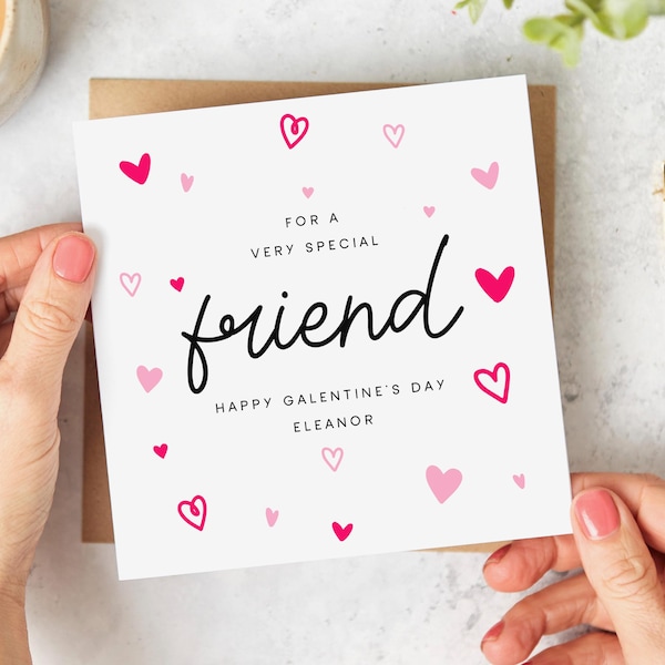Carte personnalisée des Galentines, pour un ami très spécial, carte de Saint-Valentin meilleur ami, carte personnalisée