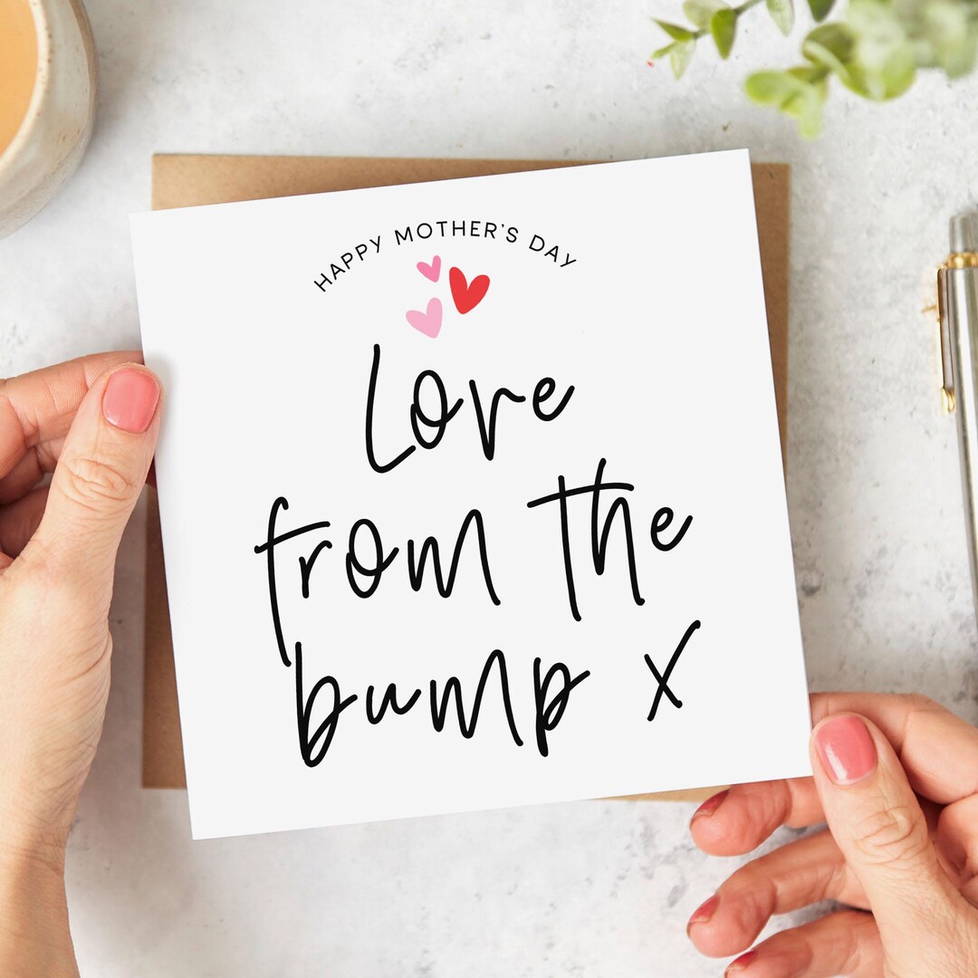 Love From the Bump Card Mother's Day Card - Etsy