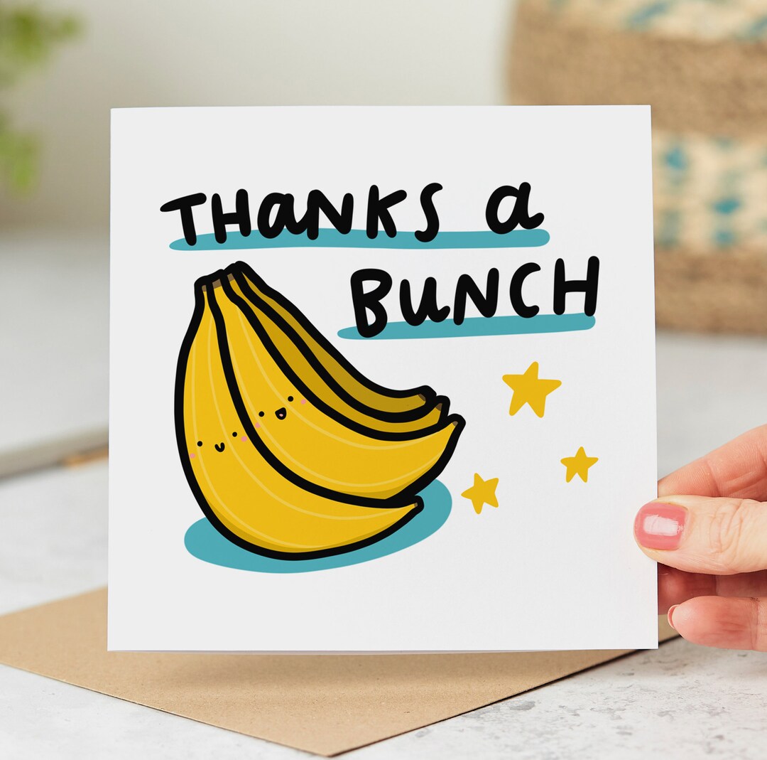 Thanks A Bunch, Funny Thank You Card, Appreciation Card - Etsy