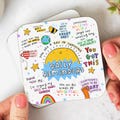 Daily Reminders Coaster - Funny Thank You Gift, Friendship Gift, Positivity