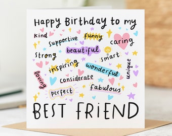 Happy Birthday To My Best Friend - Best Friend Birthday Card