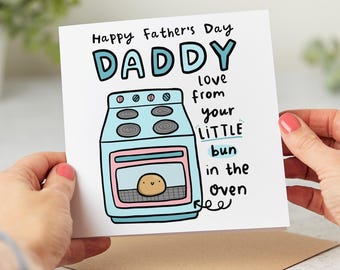 Father’s Day Card from The Bump | Bun in the Oven Pregnancy Announcement | First Father’s Day Card for Daddy