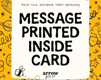 Message Printed Inside Card ADD-ON - Please Read Description Before Purchasing