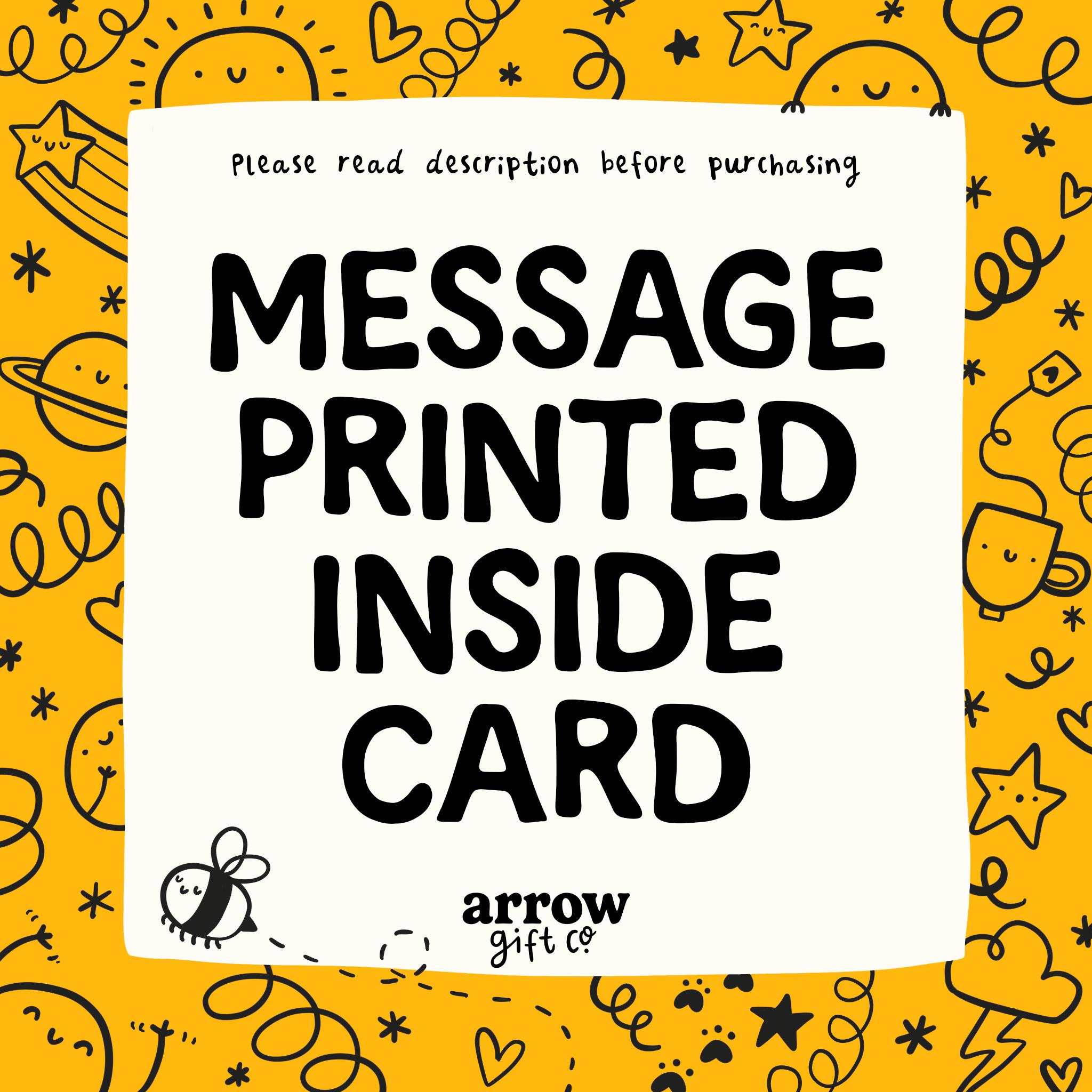 Message Printed Inside Card ADD-ON - Please Read Description Before ...