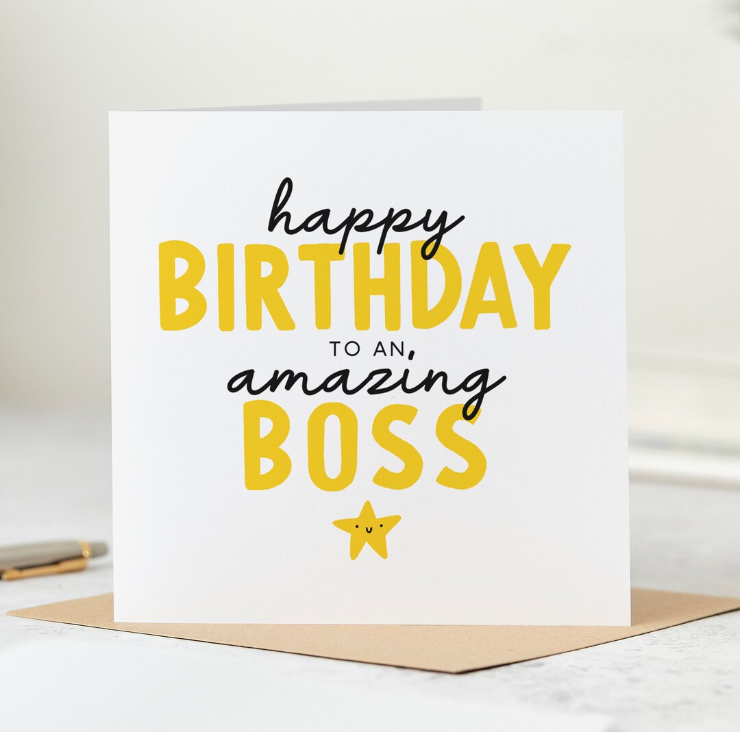 Happy Birthday to an Amazing Boss - Boss Birthday Card, Work Office ...