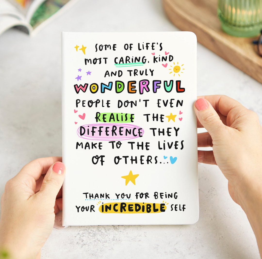 Wondefull Note Thank You for Being Wonderful Notebook - Thank You Gift, Positivity ...