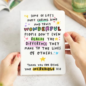 Thank You For Being Wonderful Notebook - Thank You Gift, Positivity Gift, Birthday Gift, Christmas Gift