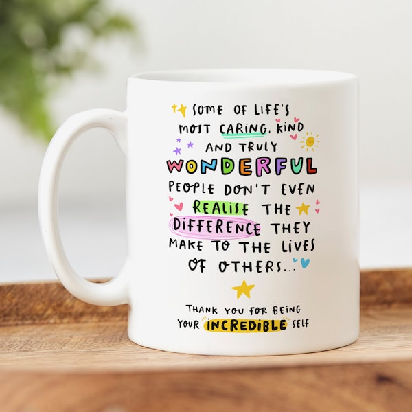 Thank You For Being Your Incredible Self, Personalised Mug, Personalised Gift, Thank You Gift, Friendship Gift, Positivity