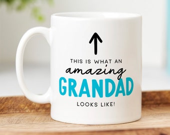 Funny Grandad Mug, This Is What An Amazing Grandad Looks Like - Personalised Gift, Birthday Gift, Best Grandad Gift