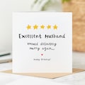 Excellent Husband Birthday Card, Funny Birthday Card for Husband, Personalised Card
