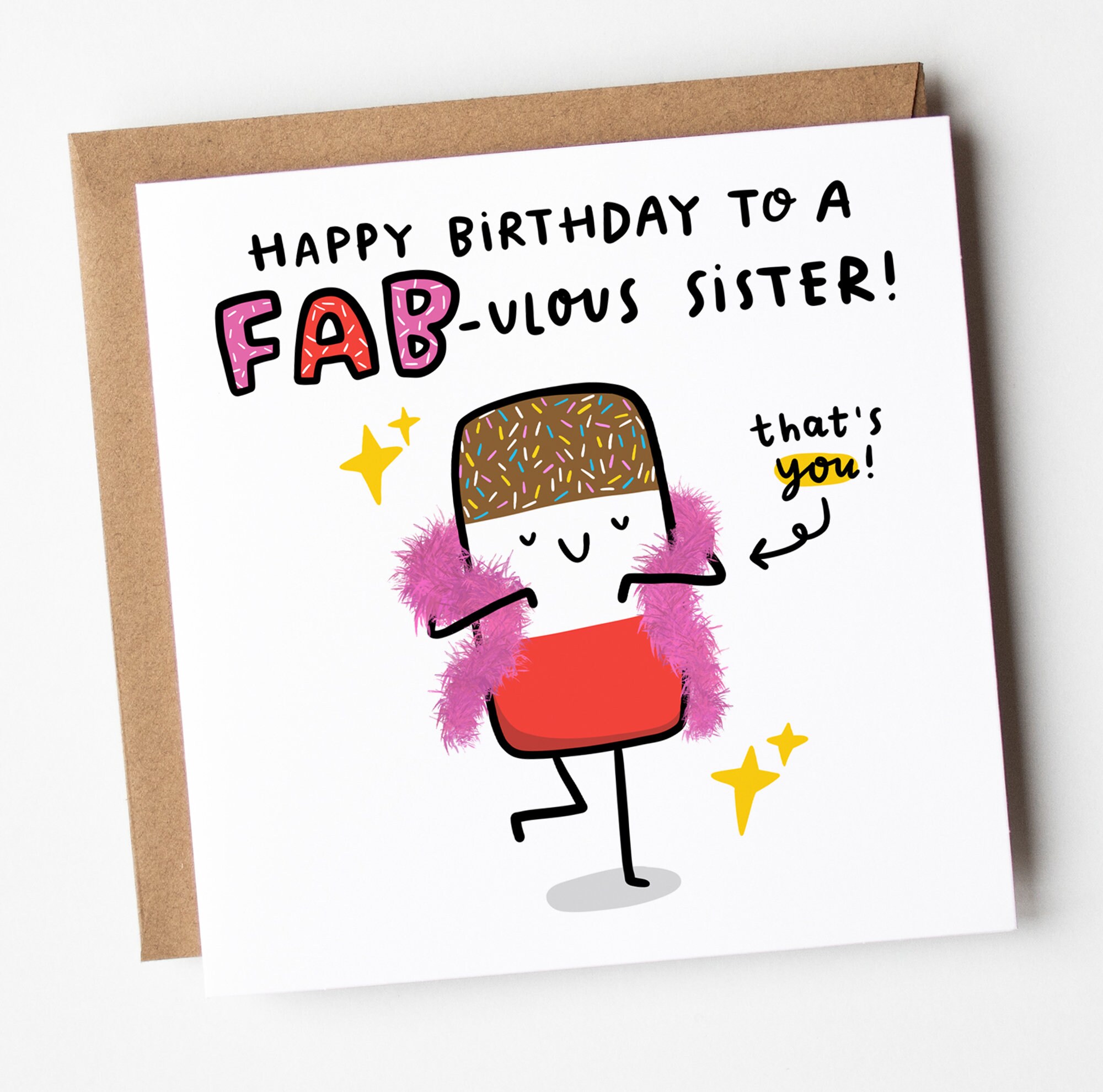 Fab Sister Birthday Card Funny Sister Birthday Card Happy Etsy UK fab-sister-birthday-card-funny-sister-birthday-card-happy-etsy-uk