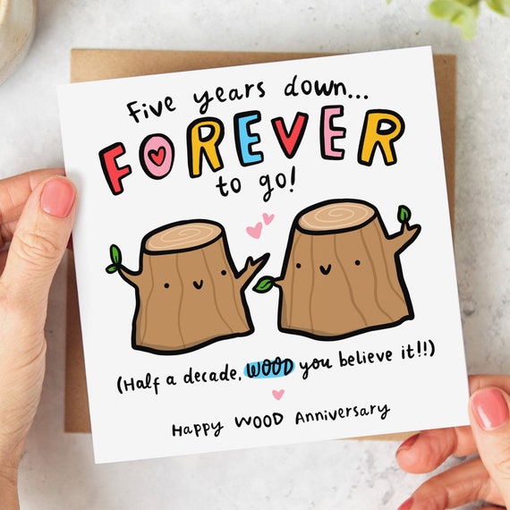 Wood You Believe It, Funny 5th Anniversary Card, Wood Anniversary