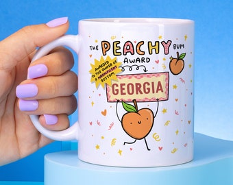 The Peachy Bum Award Mug - Funny Personalised Gift - Birthday Gift - Bestie Gift - Anniversary Gift