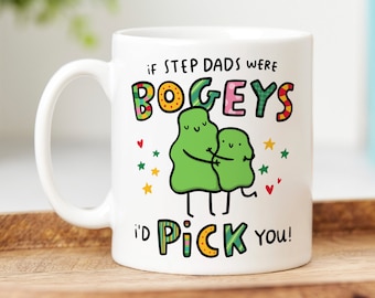If Step Dads Were Bogeys Mug, Personalised Step Dad Gift, Funny Gift, Birthday Gift, Father's Day Gift