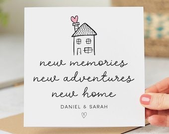 Personalised New Home Card - New Memories, New Adventures, New Home Card, Personalised Card