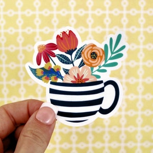 CLEAR Tea Sticker, Tea Decal, Car Decal, Tumbler Decal, Tea lover, Coffee Lover, Tea Time, Cup Decal, Tea Mug, Coffee Mug, Gift Idea