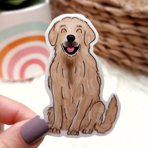 Golden Retriever Sticker, Vinyl Decal, Golden Gifts, Water Tumbler Decal, Dog Mom, Car Decal, Golden Sticker
