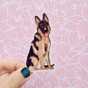 German Shepherd Sticker, Vinyl Decal, German Shepherd Gifts, Water Tumbler Decal, Dog Mom, Car Decal, Sticker, Bumper Stickers