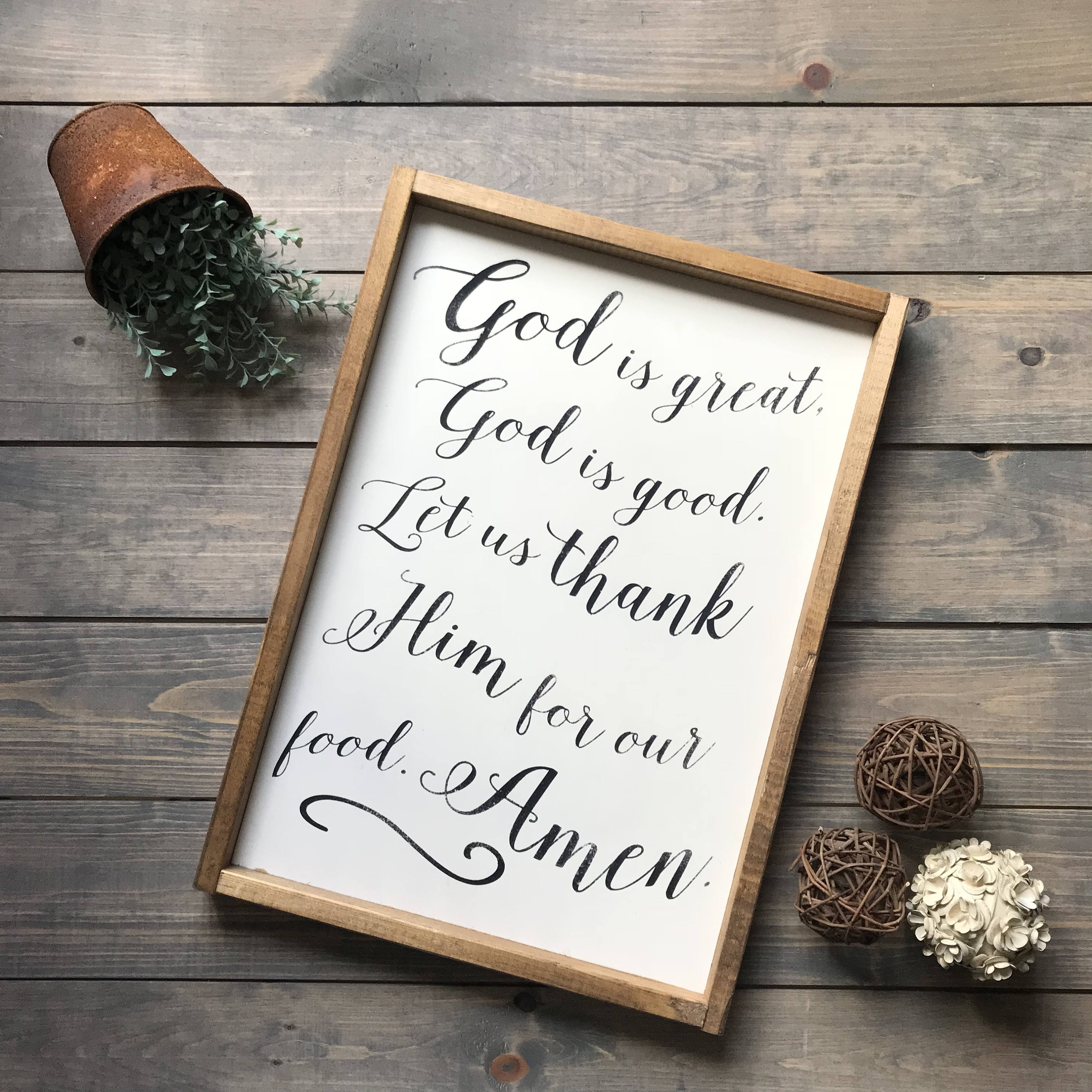 God is Great God is Good Prayer Dining Room Sign Kitchen | Etsy