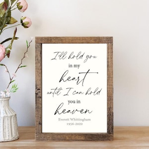 Hold You in My Heart Hold You in Heaven Graphic by CraftDesigns · Creative Fabrica